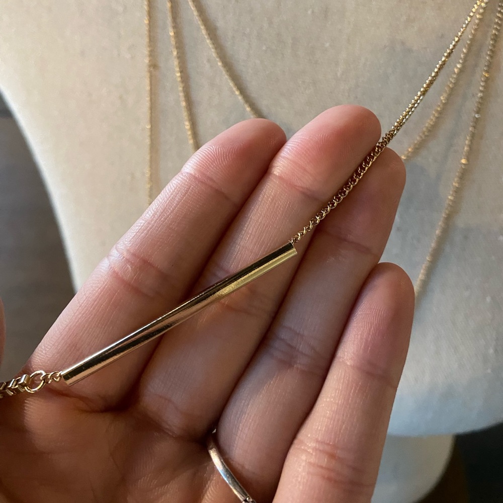 Gold 3 Layer Necklace - Picture 3 of 3